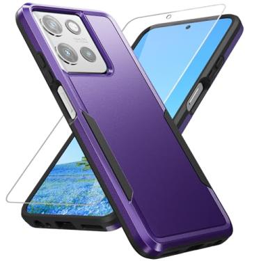 Imagem de Capa para Moto G 2026/Moto G 2025/Moto G Play 2026, com protetor de tela HD [teste de queda de grau militar] Capa protetora resistente à prova de choque resistente para Motorola Moto G 2026, roxa