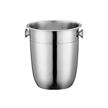 Imagem de Balde de recipiente de gelo Balde de champanhe balde de grão de gelo balde de vinho de cerveja criativo balde de gelo duplo de aço inoxidável espesso balde de vinho cerveja champanhe