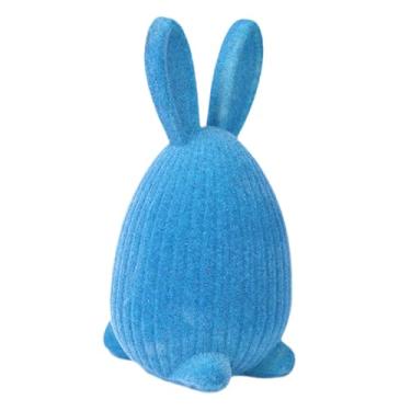Imagem de Generic Estatueta de da Páscoa Flocado, Enfeite de Mesa, Presente, Artigos para Festas, Centro de Mesa, Estátua de da Páscoa para Sala de, Azul