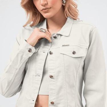 Imagem de Jaqueta Jeans Color Clássica Slim - Bloom, Branco cru, 36