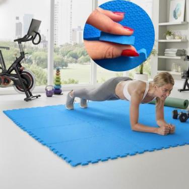 Imagem de Kit 12 Tapetes EVA 50x50cm 10mm com Bordas Tatame Piso Emborrachado An