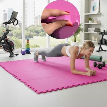 Imagem de Kit 12 Tapetes EVA 50x50cm 10mm com Bordas Tatame Piso Emborrachado An