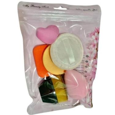 Imagem de Kit 5 Esponjas De Maquiagem E 1 Pincel Magico - Beauty Tools
