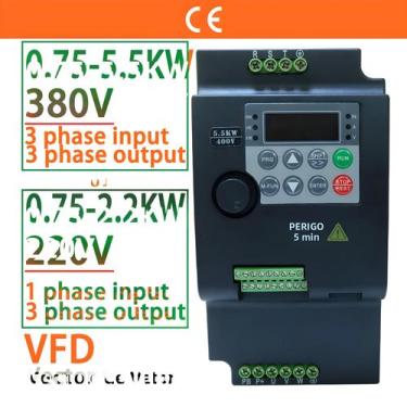 Imagem de Inversor De Frequência Variável (VFD) 380V 220V Com Controle Vetorial 