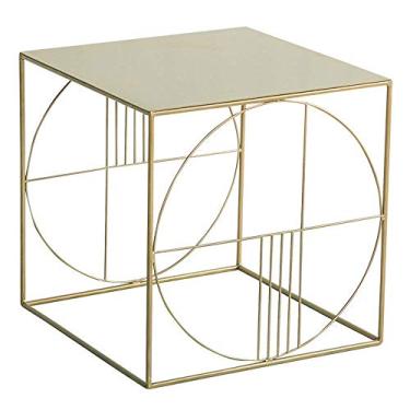 Imagem de Mesa de cabeceira portátil, mesa de canto lateral, mesa de café e chá, lanche compatível com mesas laterais de sofá para sala de estar (tamanho: 45 45 45 cm (A)) acessórios de quarto para casa