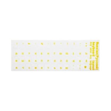 Imagem de Adesivos Transparentes Para Teclado Russo, Etiquetas De Alfabeto Com L