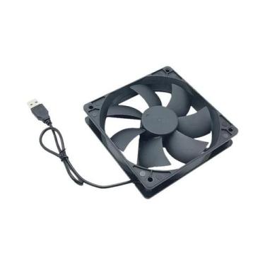 Imagem de Ventilador Silencioso Para Gabinete De PC Com Alimentação USB 12V, 8cm