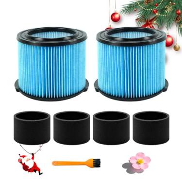 Imagem de Filtro vf3500 adequado para aspirador de pó riged de 4 galões, filtro de substituição lavável e reutilizável para aspiradores portáteis secos úmidos de 3/4/4,5 galões, 2 pacotes, 4 pré-filtros, 1