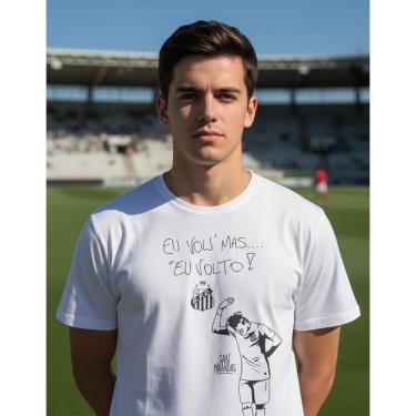 Imagem de Camiseta Santos Neymar Jr Eu Vou Mas Eu Volto Vila Santos-Unissex
