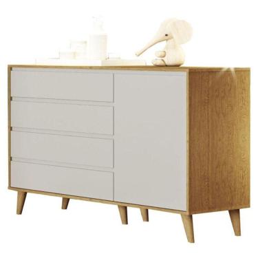 Imagem de Cômoda Infantil Gran Lorena Off White Bétula - Carolina