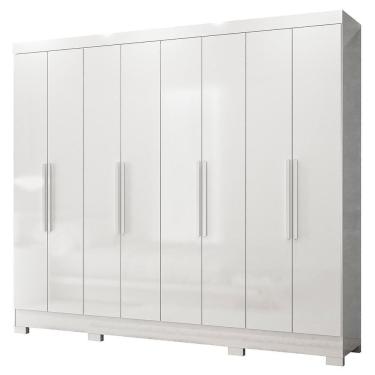 Imagem de Guarda Roupa Casal Diplomata 8 Portas Branco - Moval Branco