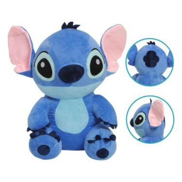 Imagem de Urso de Pelúcia Stitch Angel cor Rosa Azul Antialérgico com ziper - To