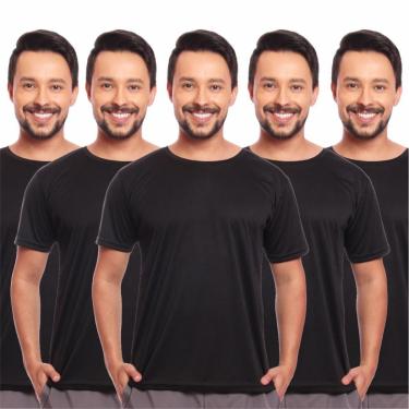 Imagem de Kit 5 Camisas Academia Esportiva Com Proteção Uv Masculina-Masculino