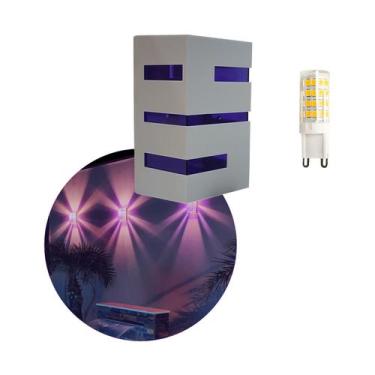 Imagem de 5 Arandela Externa/interna + Lâmpada + Lente Colorida - Metais Massuia