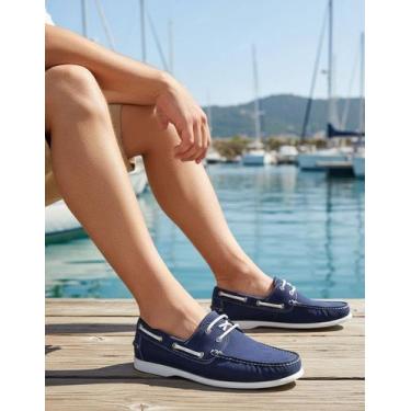 Imagem de Sapato Masculino Leve Mocassim Drive Slip On Couro Legitimo - An Boots