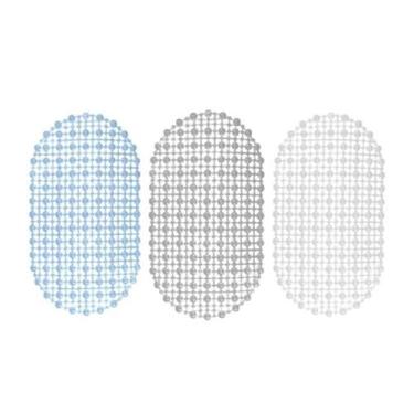 Imagem de Kit 03 Tapete Oval Banheiro Box Antiderrapante Pvc 60Cmx32Cm - Clean T