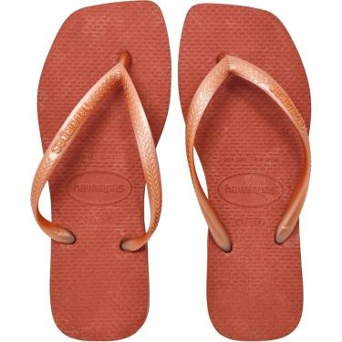 Imagem de Chinelo Dedo Borracha Casual Feminino Bico Quadrado Havaianas Slim Square