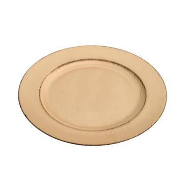 Imagem de Sousplat Patinado Lyor Opala Bege de Plástico 33cm