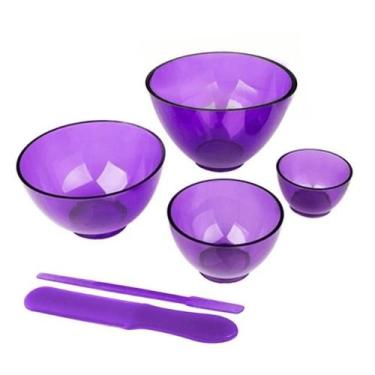 Imagem de Kit com 4 Cubetas Silicone e 2 Espátula Para Estética, Saúde, Argilas,