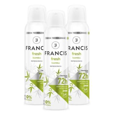 Imagem de Kit com 3 Desodorante Aerossol Francis Bambu 150ml
