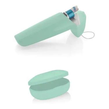 Imagem de Saboneteira Bolsa Mala Viagem Estojo Pt Escovas Creme Dental - MAPLE D