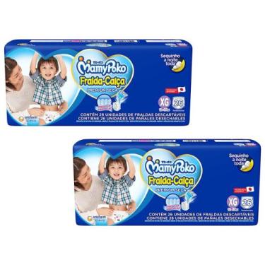 Imagem de Fralda Calça Mamypoko Super Seca Azul 2 Pacotes Tamanho XG Com 26 Unid