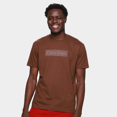Imagem de Camiseta Calvin Klein Box Striped Masculina-Masculino