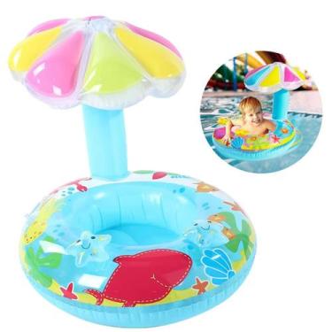 Imagem de Boia Bebê Cobertura Menina Fralda Infantil Inflável Proteção - Bs7Comp