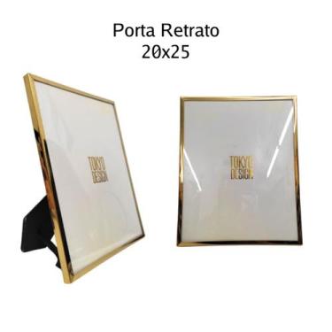 Imagem de Porta Retrato Luxe 20X25 Tokyo Design Moldura para Fotos, Dourado
