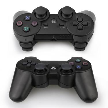 Imagem de Kit Com 2 Manete Controle Joystick Sem Fio Compatível Com Playstation 3 Ps3