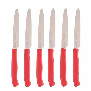 Imagem de Conjunto 6 Facas De Mesa Cozinha Serrilhadas Betty Crocker