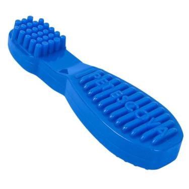 Imagem de Pet Games Mordedor Super Resistente Pet Escova Nylon Azul Tamanho Médio Para Cães