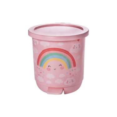 Imagem de Lixeira Infantil Decorada Ursinho Para quarto de Bebê 6,5 Litros PlasU