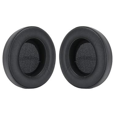 Imagem de Almofada de ouvido, almofada de ouvido flexível para equipamento de fone de ouvido(Preto)