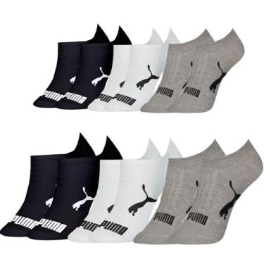 Imagem de Kit 9 Pares Meias Invisível Puma Sapatilha Adulto Original, 39/43, Sor