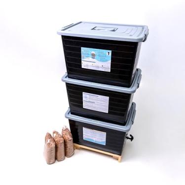 Imagem de Composteira Doméstica Minhocário 168l - Reduza seu lixo orgânico