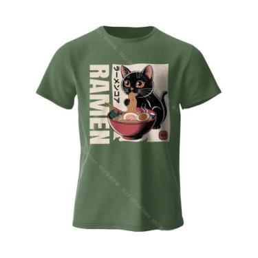 Imagem de Camiseta Masculina Oversized De Algodão Com Estampa De Ramen, Camiseta