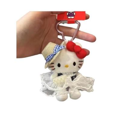Imagem de Chaveiro De Pelúcia Gatinho Fofo Com Chapéu De Desenho Animado, Boneco