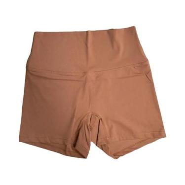 Imagem de Shorts De Yoga De Cintura Alta Em Cor Sólida Para Mulheres, Leggings D