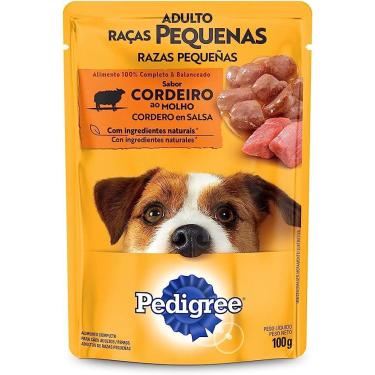Imagem de Ração Úmida Sachê Pedigree para Cães Adultos Raça Pequena Cordeiro ao Molho 100g