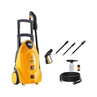 Imagem de Lavadora de Alta Pressão Wap Bravo 2550 com Motor de Indução, 1800 PSI, Bico Turbo Aplicador de Detergente e Sistema Stop Total - 1700W 220