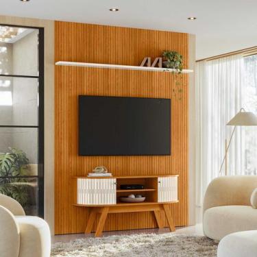 Imagem de Conjunto Painel e Rack de TV New Silverstone 179cm Linha Arco Madetec 