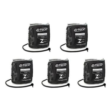 Imagem de Combo 5x Braçadeira Adulto Grande 33x43cm Reposição Preto - G-Tech