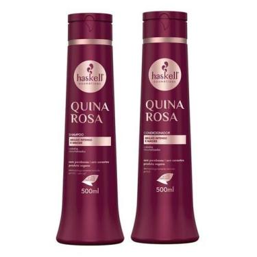 Imagem de Kit Shampoo e Condicionador Quina Rosa 500 ml Haskell