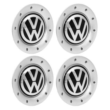 Imagem de Jogo Meio Roda Vw Polo 2002 (Aro 15) Com Emblema Alumínio - DCAPS