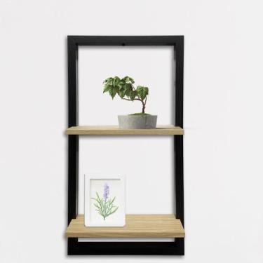 Imagem de Prateleira quadro decorativa 30 x 60cm FRAME 3060 Cor:Preto - DKMultiv