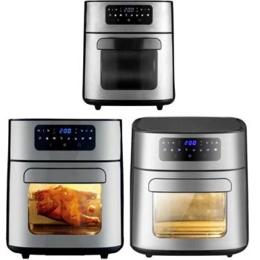 Imagem de Fritadeira Air Fryer Digital 2000W Preta Inox Linda! - Knakasaki, 220V