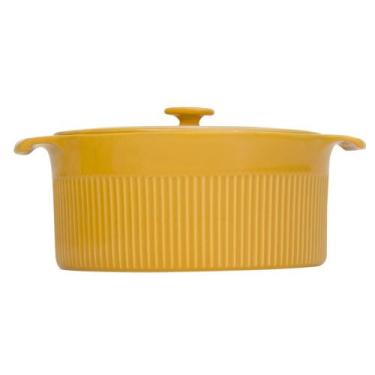Imagem de Cocotte Refratário 21 cm Amarelo 2,7 L Germer Porcelanas