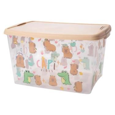 Imagem de Caixa Organizadora Capivara Porta Treco Brinquedos 18,7lt Capivara - -