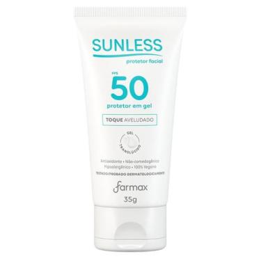 Imagem de Protetor Facial Sunless Translúcido FPS50 Toque Avelud. 35G - FARMAX